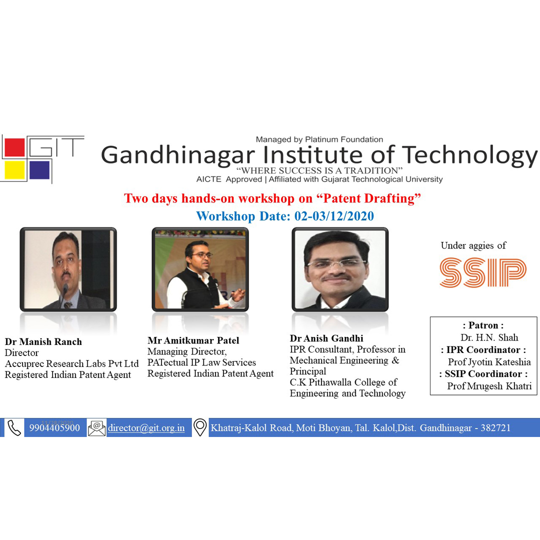 Two Days Hands-On “Patent Drafting” Workshop