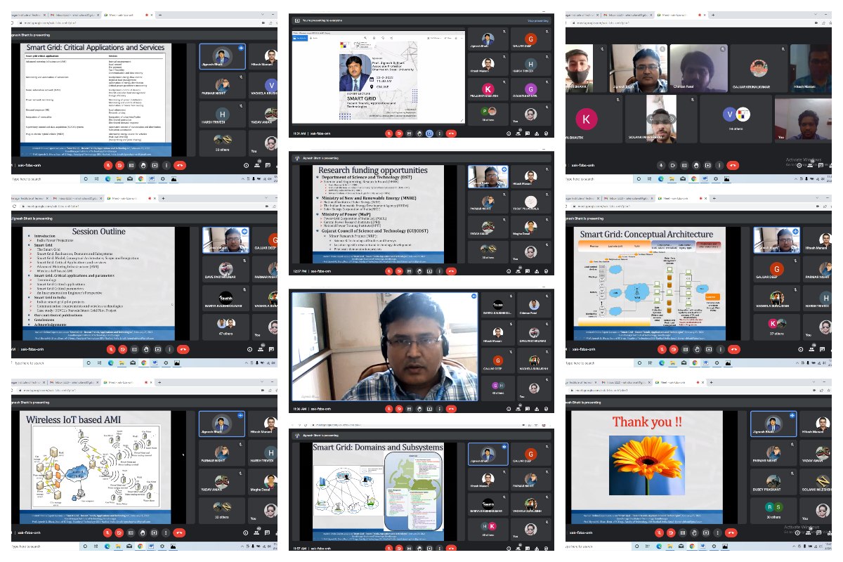 Online expert lecture on Smart Grid Recent Trends, Applications & Technologies