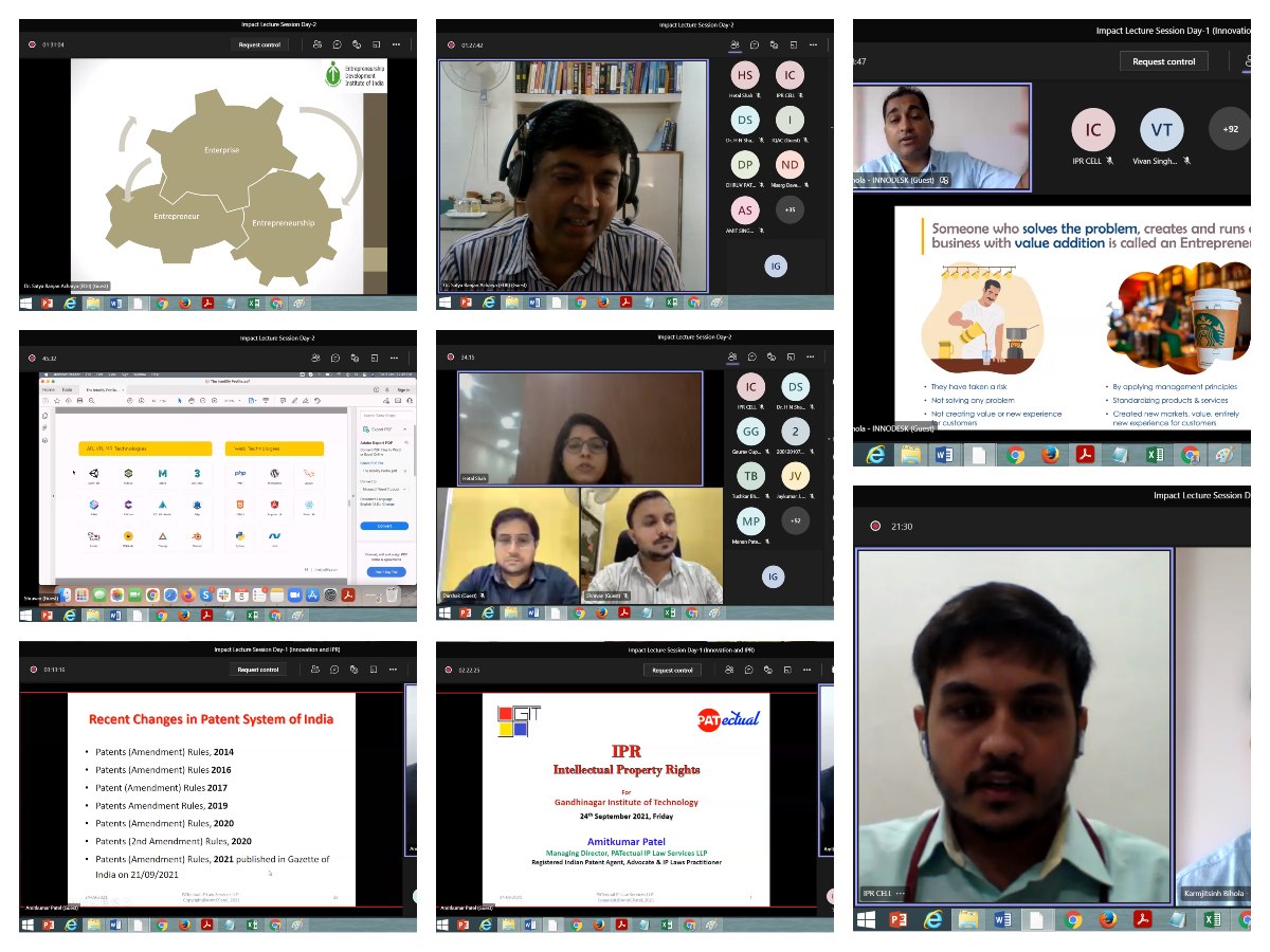 A Report on Impact Lecture Sessions on Innovation, IPR, Startup and Entrepreneurship