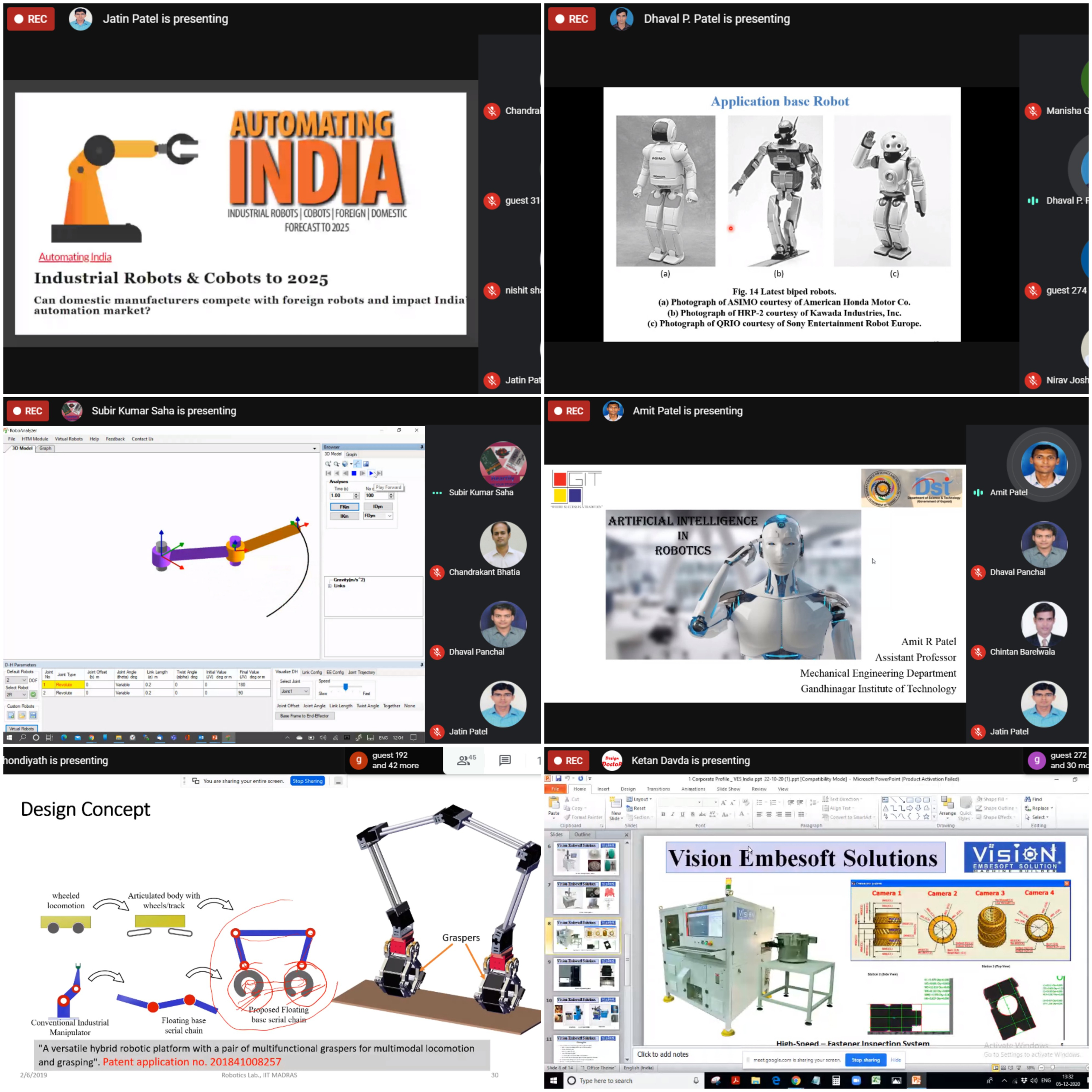 Two Days Webinar – on “Innovation in Robotics and Automation and Its Application”
